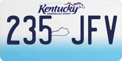 KY license plate 235JFV
