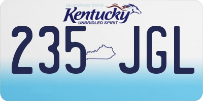 KY license plate 235JGL