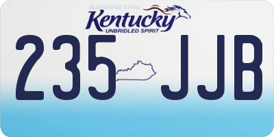 KY license plate 235JJB