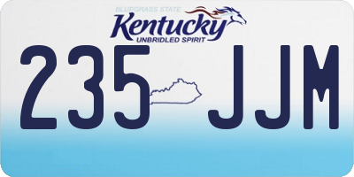 KY license plate 235JJM