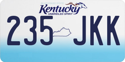 KY license plate 235JKK