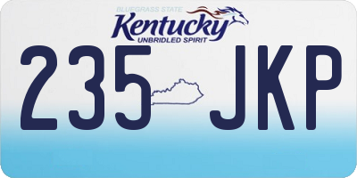 KY license plate 235JKP