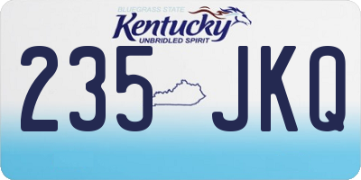 KY license plate 235JKQ