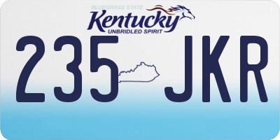 KY license plate 235JKR