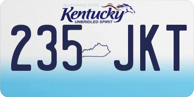 KY license plate 235JKT