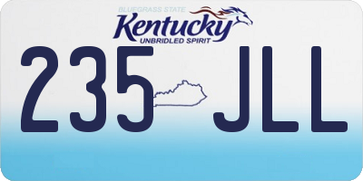 KY license plate 235JLL