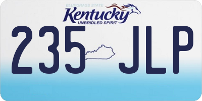 KY license plate 235JLP