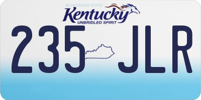 KY license plate 235JLR