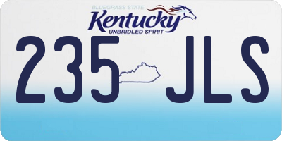 KY license plate 235JLS