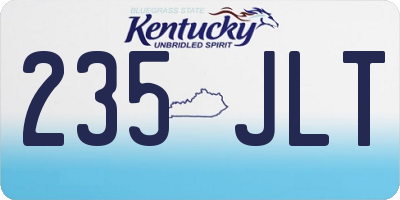 KY license plate 235JLT