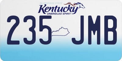 KY license plate 235JMB