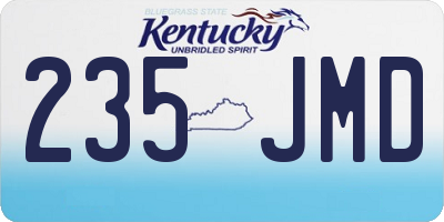 KY license plate 235JMD