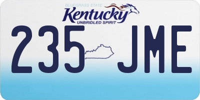 KY license plate 235JME
