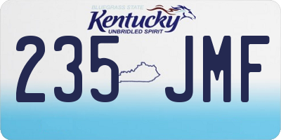 KY license plate 235JMF