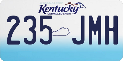 KY license plate 235JMH