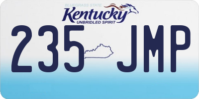 KY license plate 235JMP