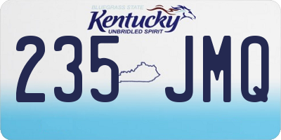 KY license plate 235JMQ
