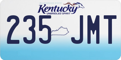 KY license plate 235JMT