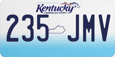 KY license plate 235JMV