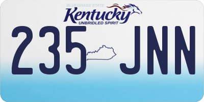 KY license plate 235JNN