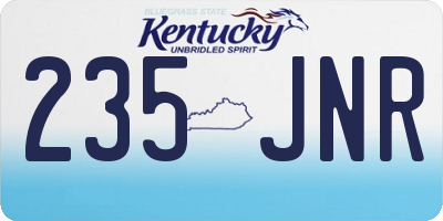 KY license plate 235JNR