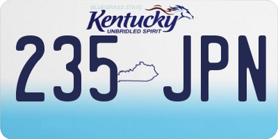 KY license plate 235JPN