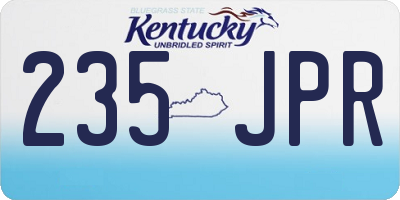 KY license plate 235JPR