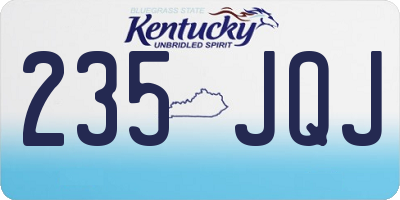 KY license plate 235JQJ