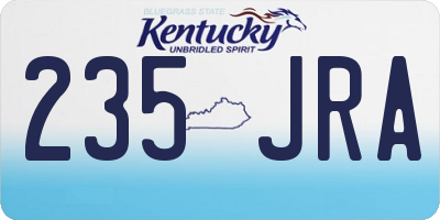 KY license plate 235JRA