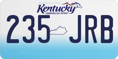 KY license plate 235JRB