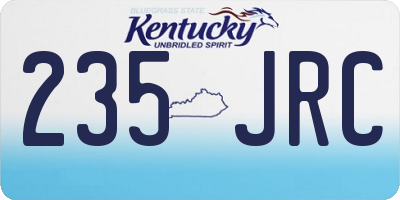 KY license plate 235JRC