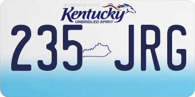 KY license plate 235JRG