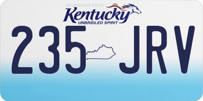 KY license plate 235JRV