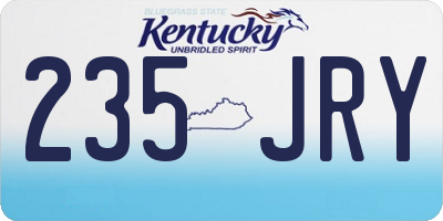 KY license plate 235JRY