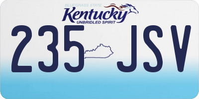 KY license plate 235JSV
