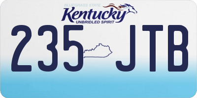 KY license plate 235JTB