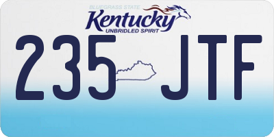 KY license plate 235JTF