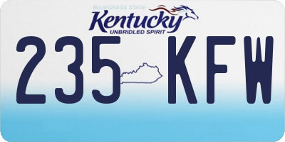 KY license plate 235KFW