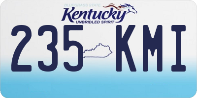 KY license plate 235KMI
