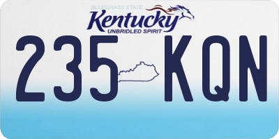 KY license plate 235KQN