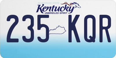KY license plate 235KQR