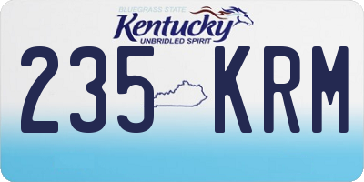 KY license plate 235KRM