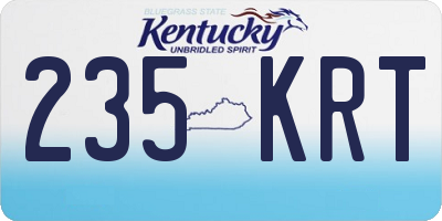 KY license plate 235KRT