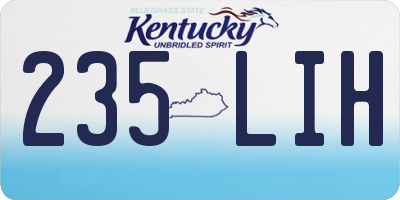 KY license plate 235LIH