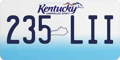 KY license plate 235LII