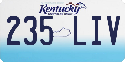 KY license plate 235LIV