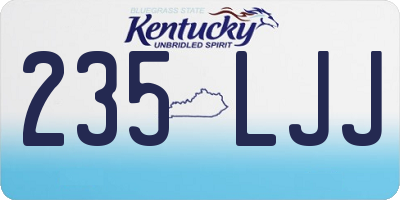 KY license plate 235LJJ