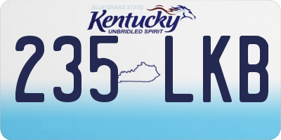 KY license plate 235LKB