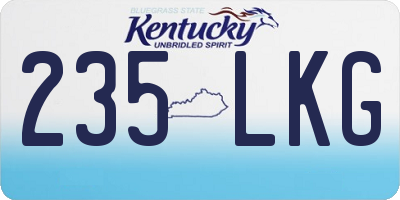 KY license plate 235LKG