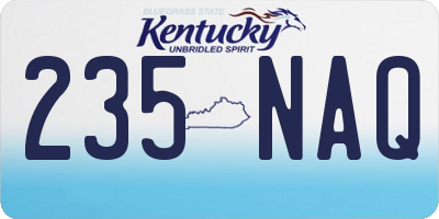 KY license plate 235NAQ
